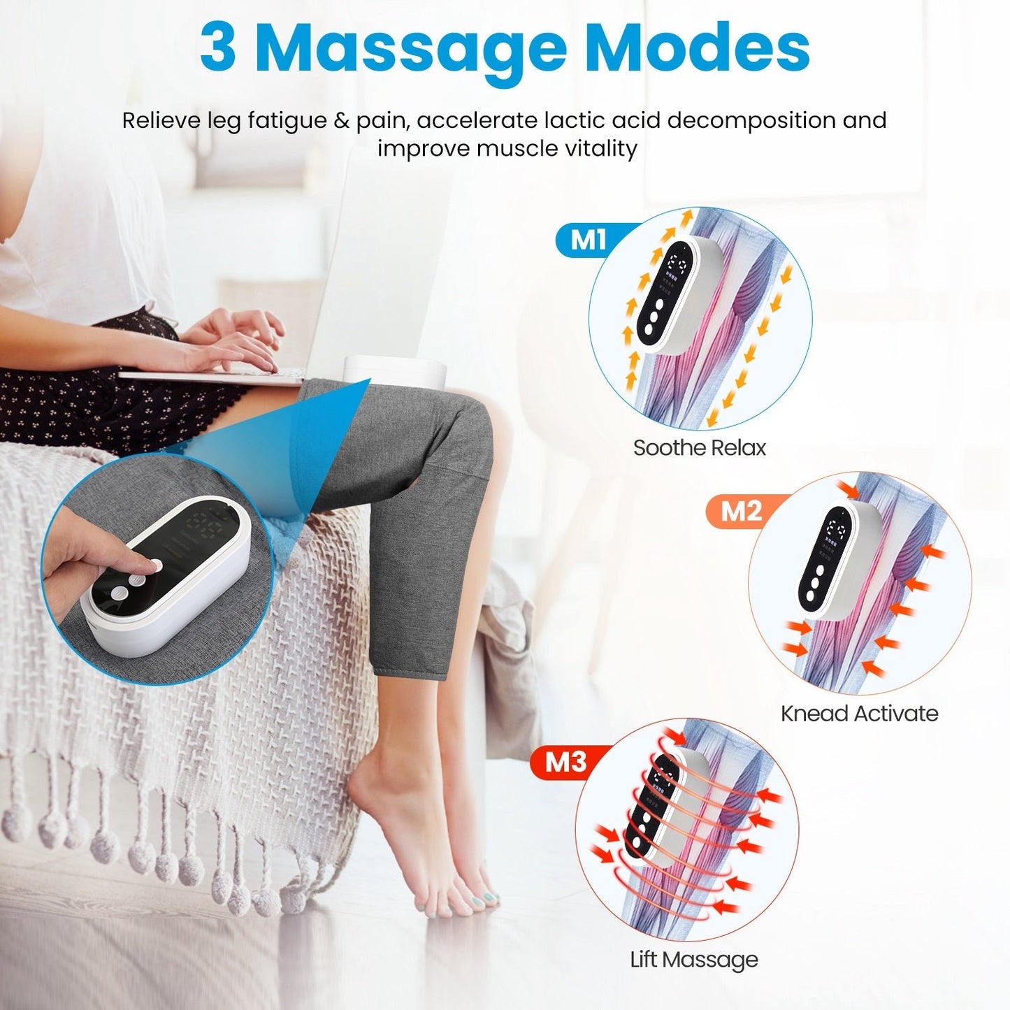 Cordless Air Compression Leg Massager - MONLANE