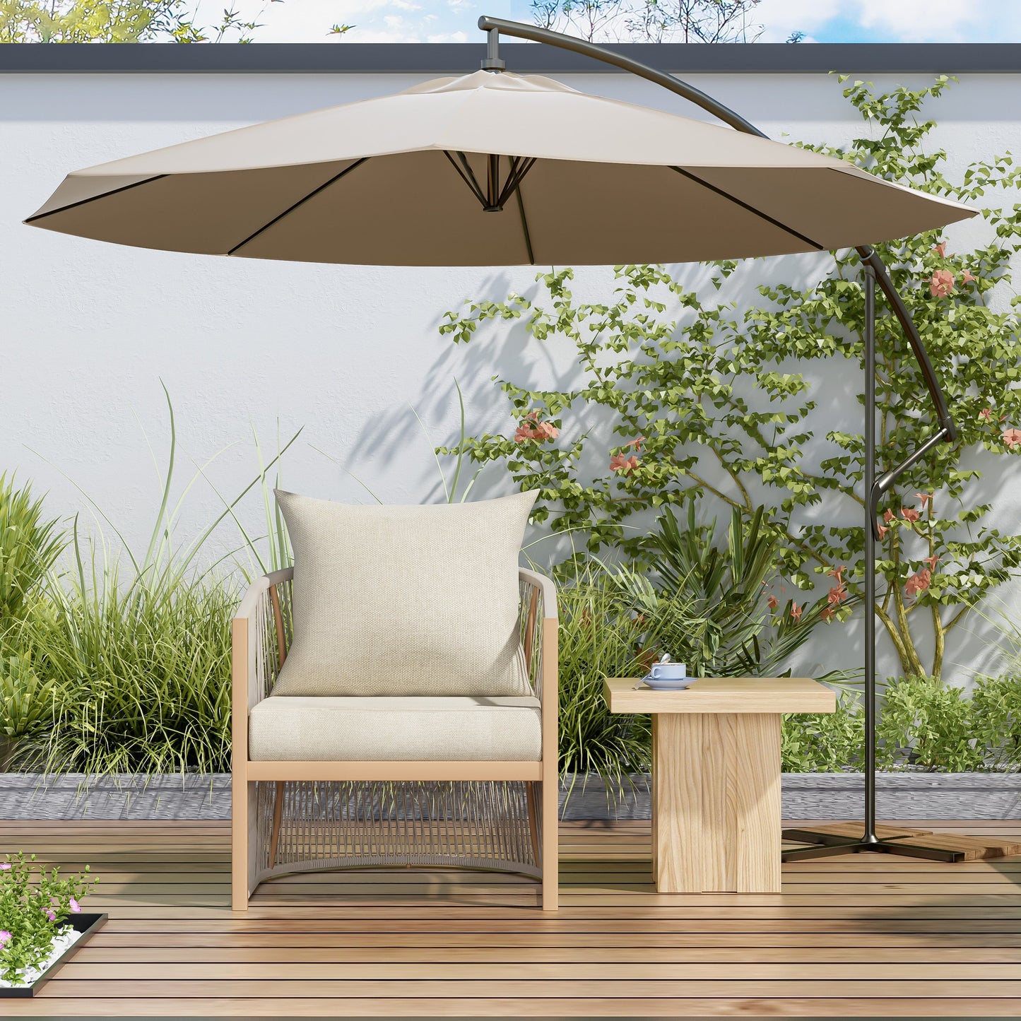 Modern Curved Aluminum Lounge Chair
