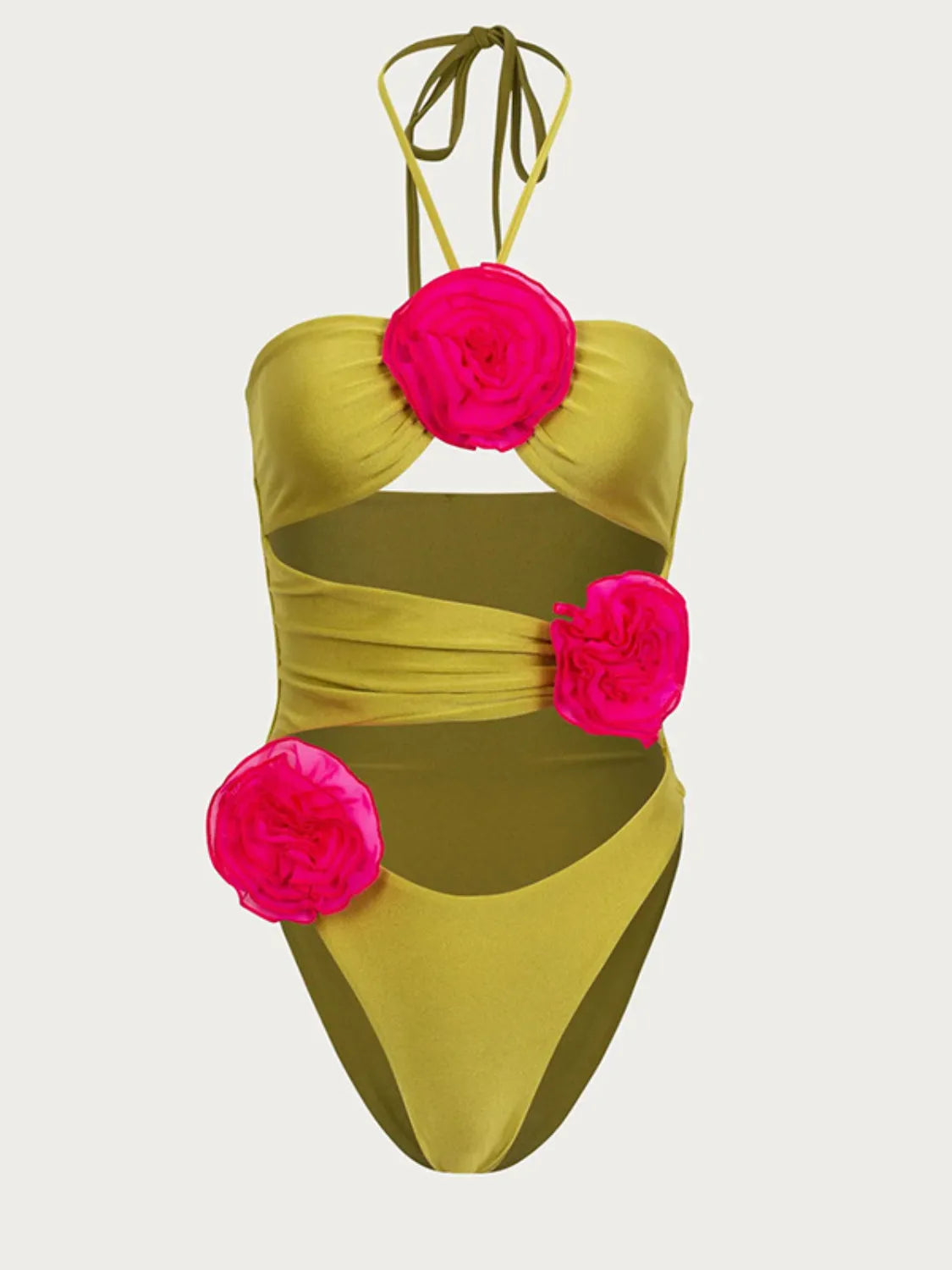 Flower Cutout One-Piece Swimwear - MONLANE
