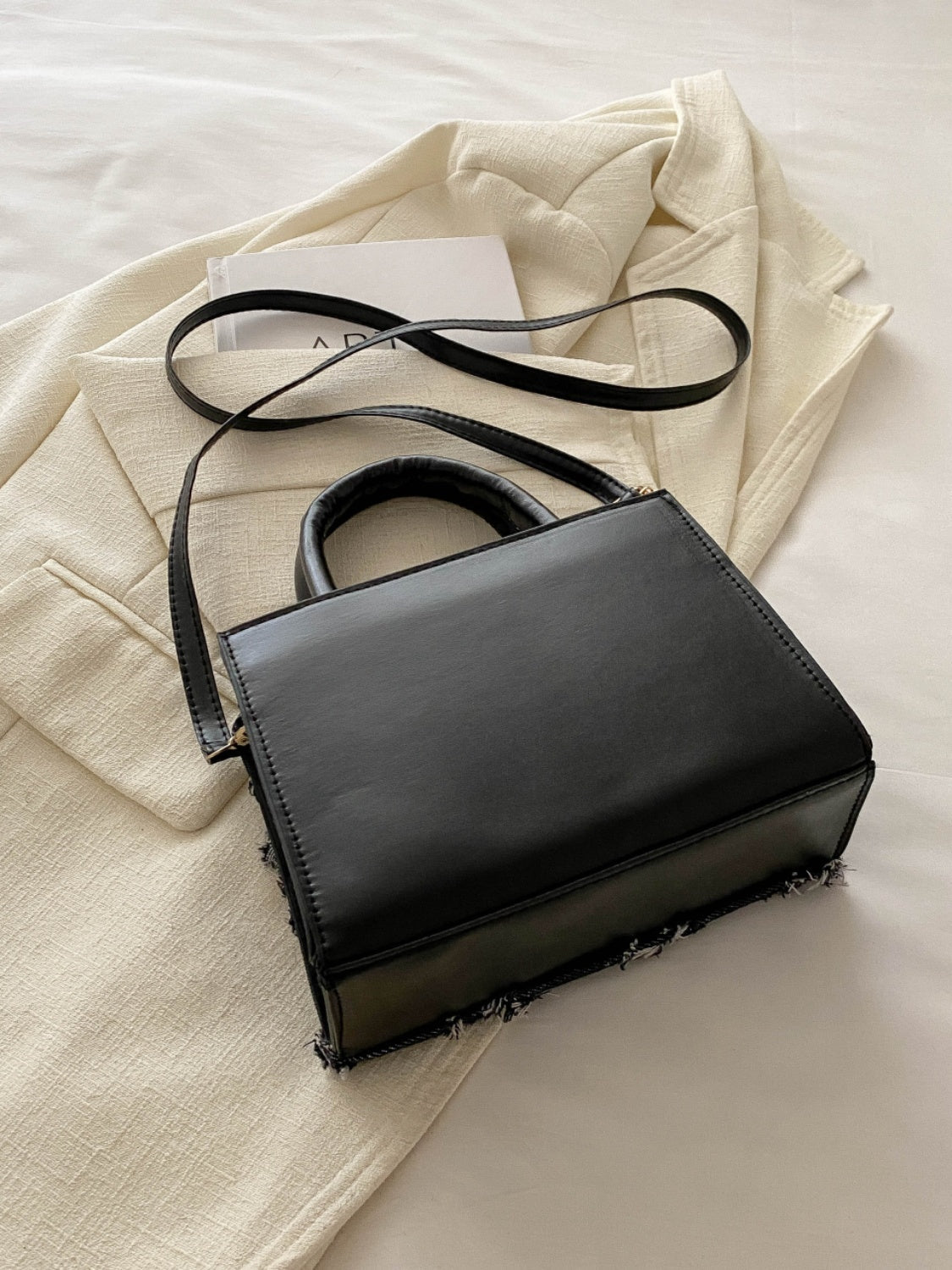 Raw Hem Denim Handbag