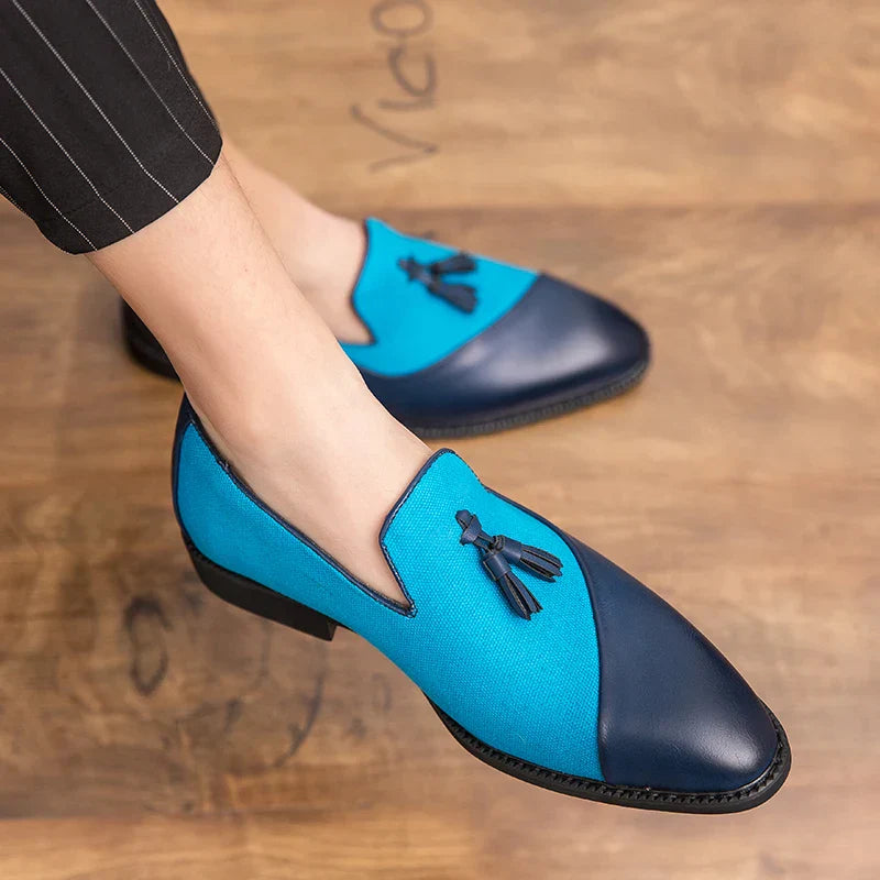 Classic Leather Men Slip-On Oxfords