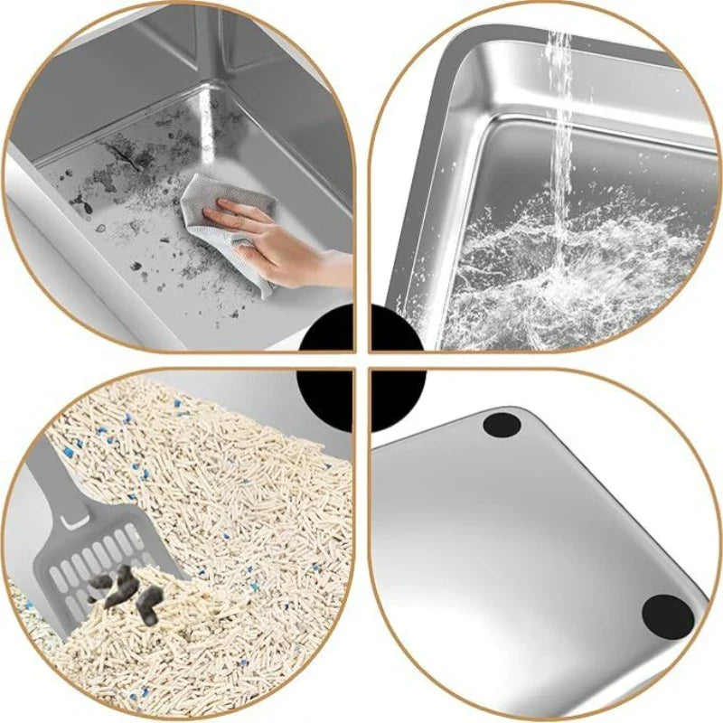 Stainless Steel Cat Litter Basin and Sifter