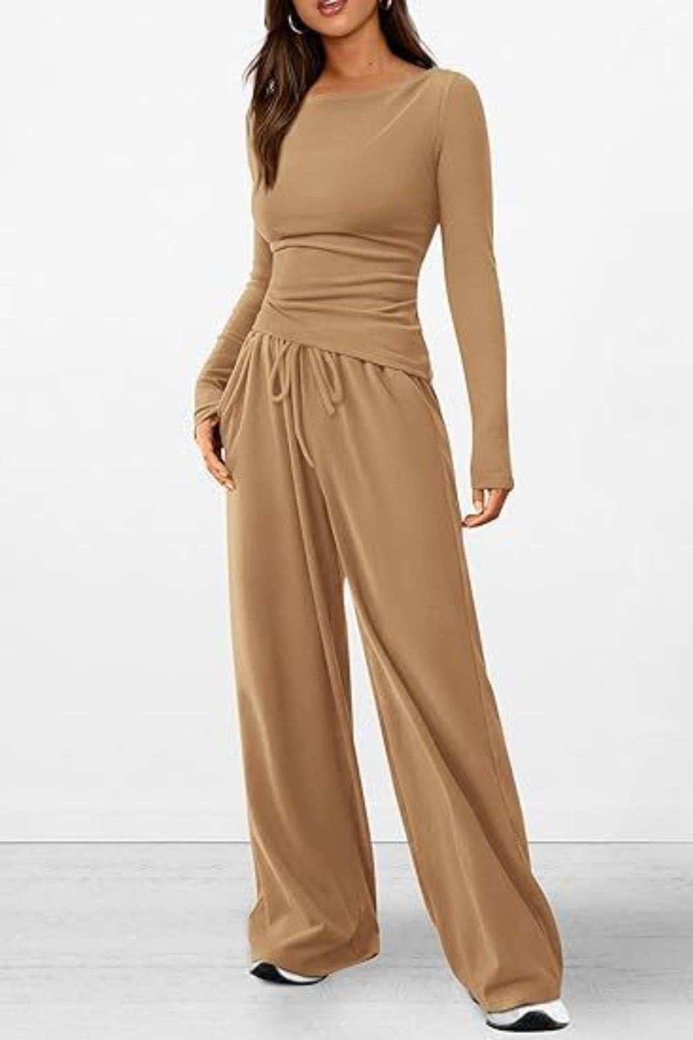 Long Sleeve Top Pants Set - MONLANE