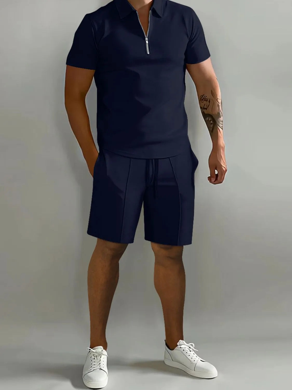 Short Sleeve Top and Shorts Men's Set - MONLANE