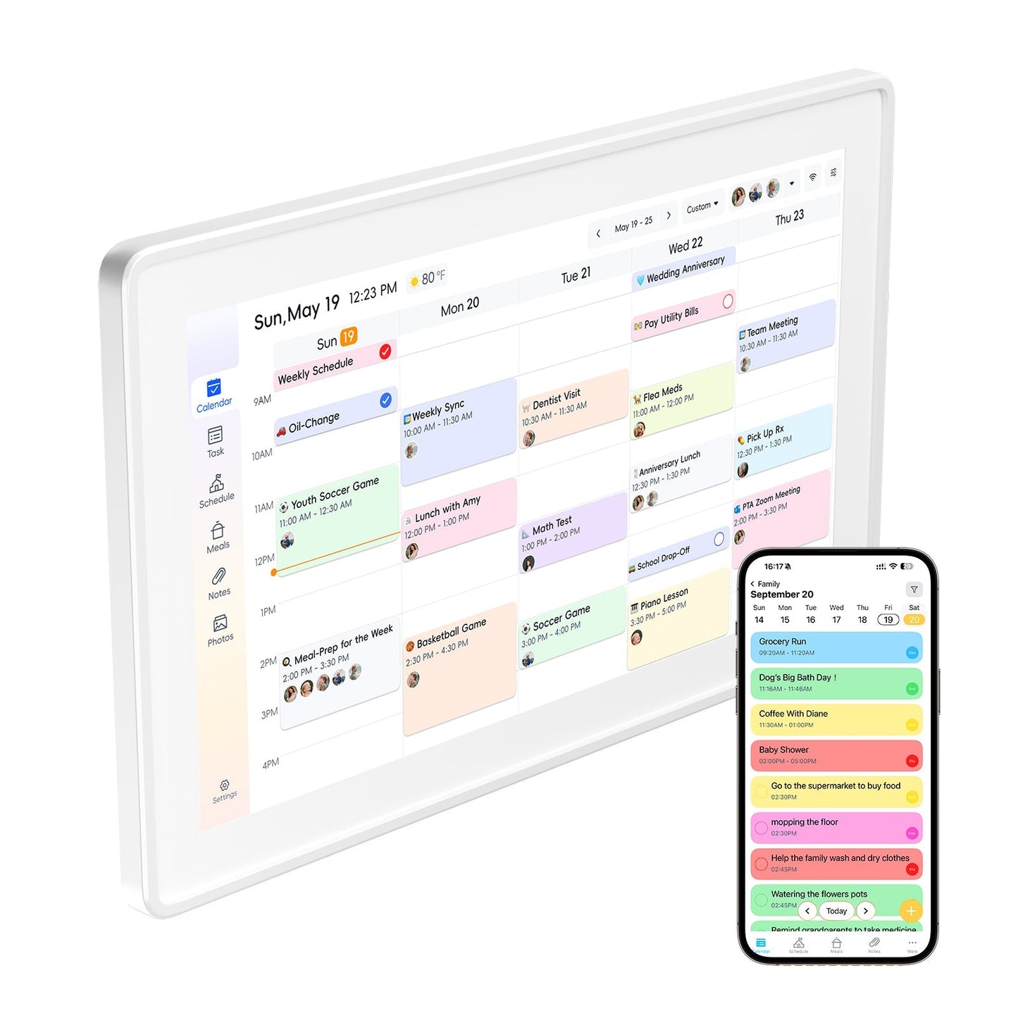 Digital Calendar Digital Wall Planner & Chore Chart