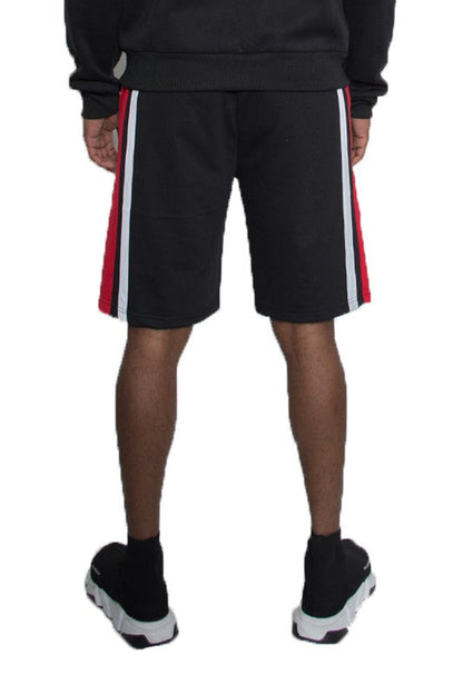 Mens Color Block Sweat Shorts