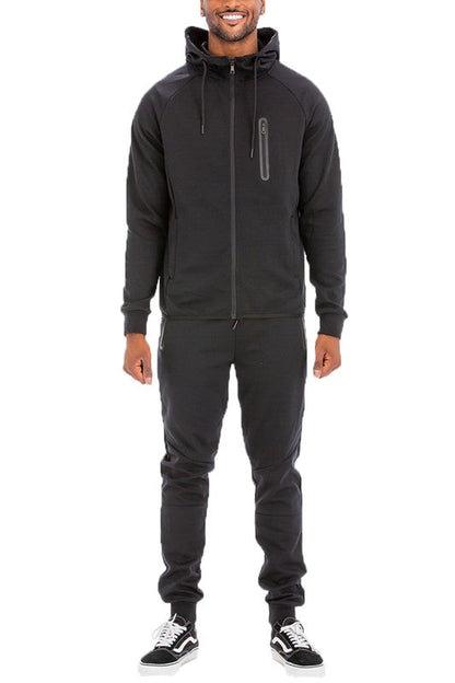 Men's Full Zip Sweat Pant Sweat Set - MONLANE