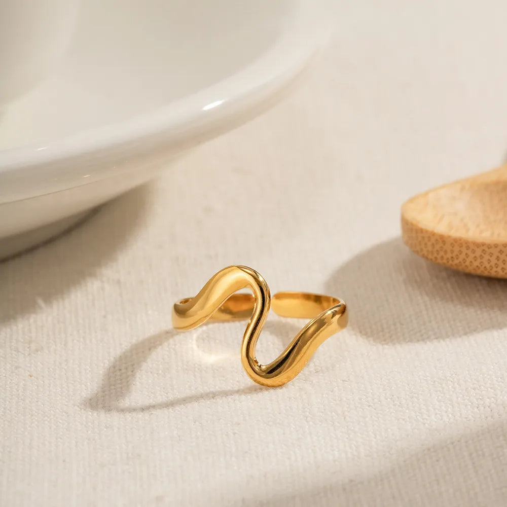 Asymmetrical Stainless Steel Ring
