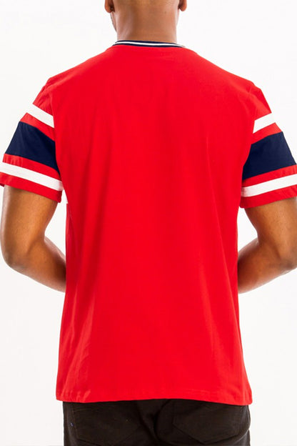 THREE STRIPE COTTON TSHIRT