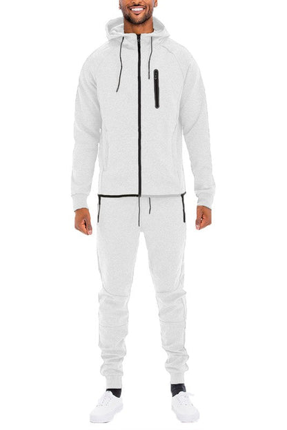 Men's Full Zip Sweat Pant Sweat Set - MONLANE