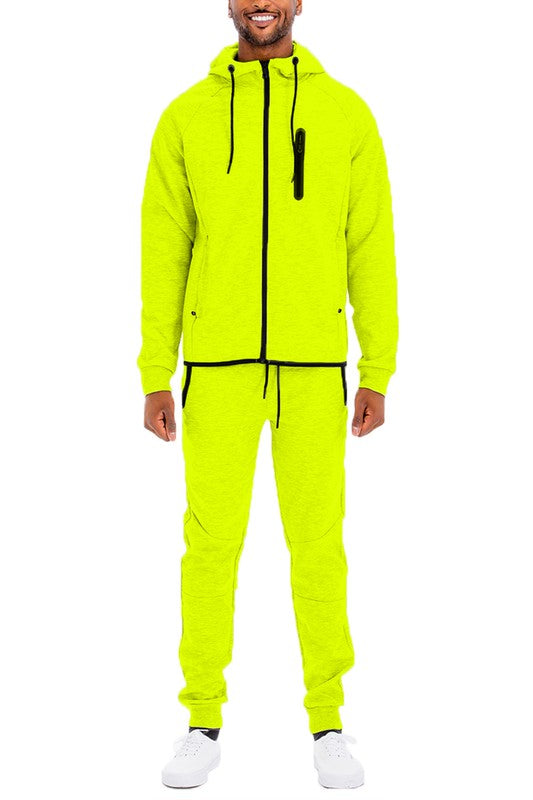 Men's Full Zip Sweat Pant Sweat Set - MONLANE