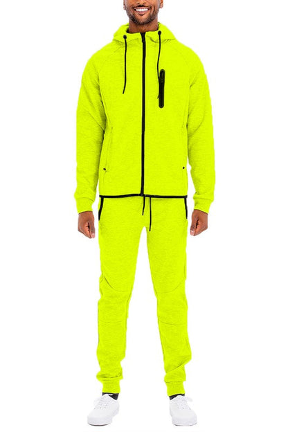 Men's Full Zip Sweat Pant Sweat Set - MONLANE