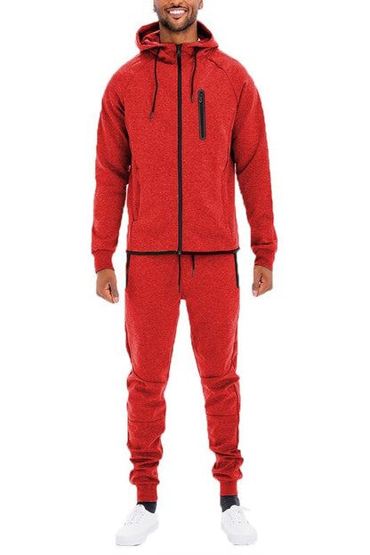 Men's Full Zip Sweat Pant Sweat Set - MONLANE
