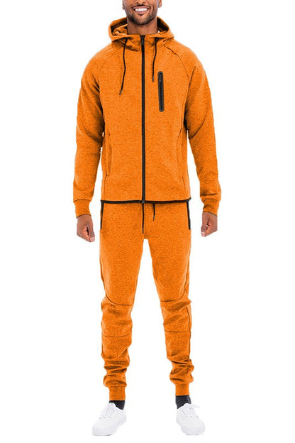 Men's Full Zip Sweat Pant Sweat Set - MONLANE