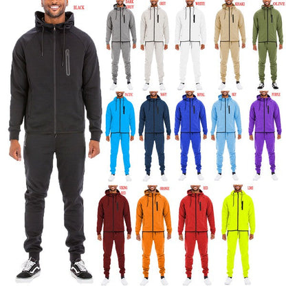 Men's Full Zip Sweat Pant Sweat Set - MONLANE