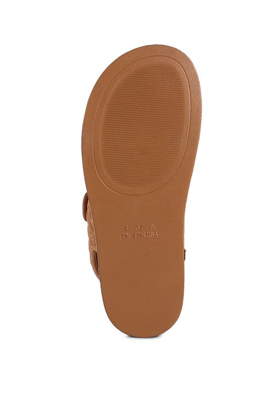 QUILTED PLATFORM SANDALS