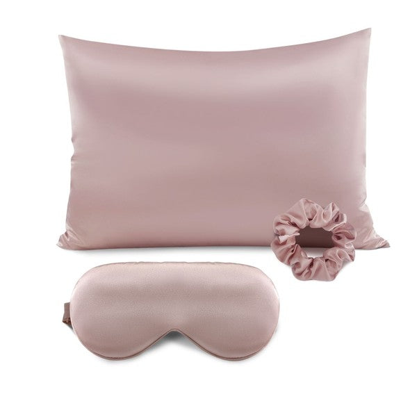 Satin Pillowcase Sleep Mask Scrunchie Gift Set - MONLANE
