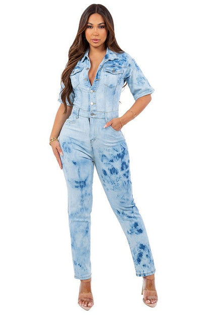 Chic Denim Jumpsuit - Stylish & Comfortable with Perfect Fit!