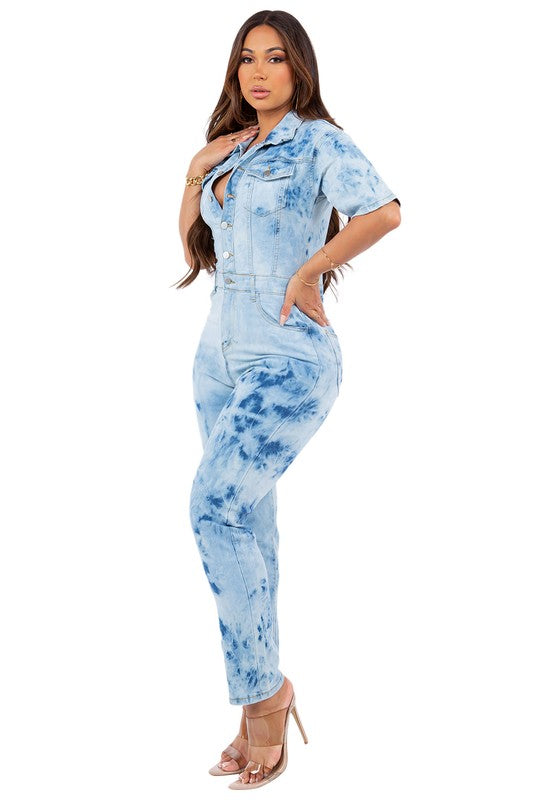 Chic Denim Jumpsuit - Stylish & Comfortable with Perfect Fit!