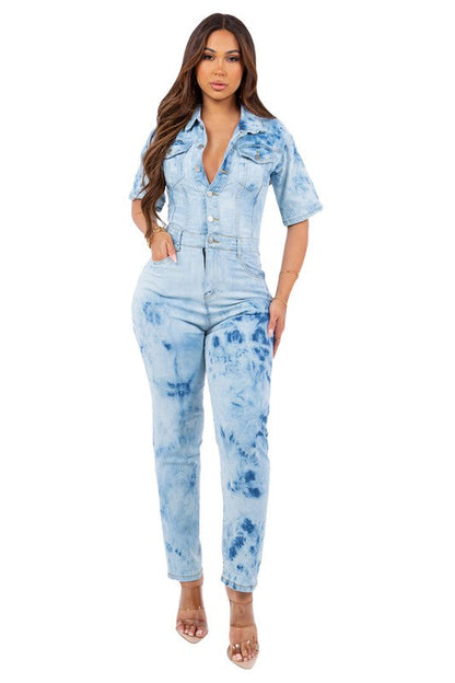 Chic Denim Jumpsuit - Stylish & Comfortable with Perfect Fit!