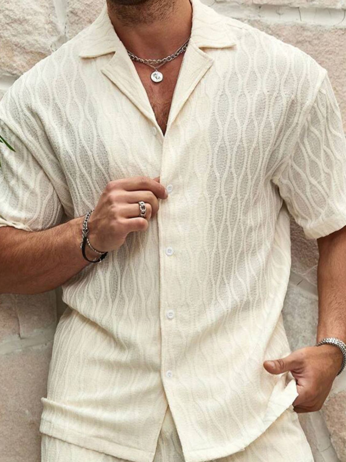 Men's Plus Size Shorts Set