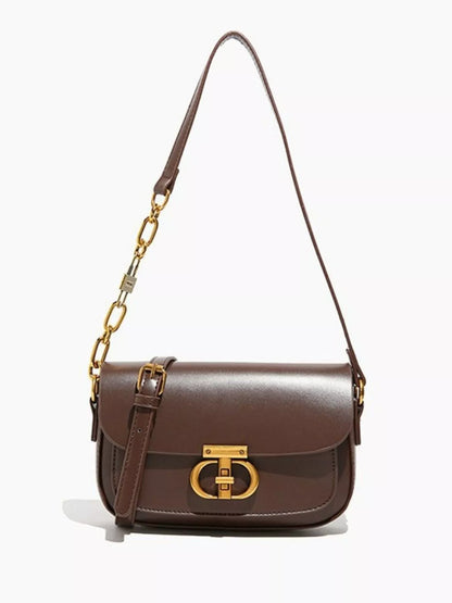 Leather Flap Shoulder Bag