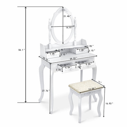 Concise 4-Drawer Rotation Dresser