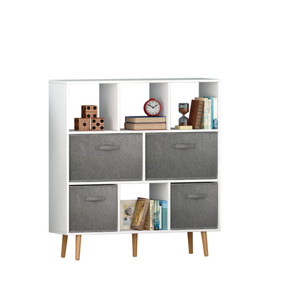 Arctic Aura: White Bookshelf