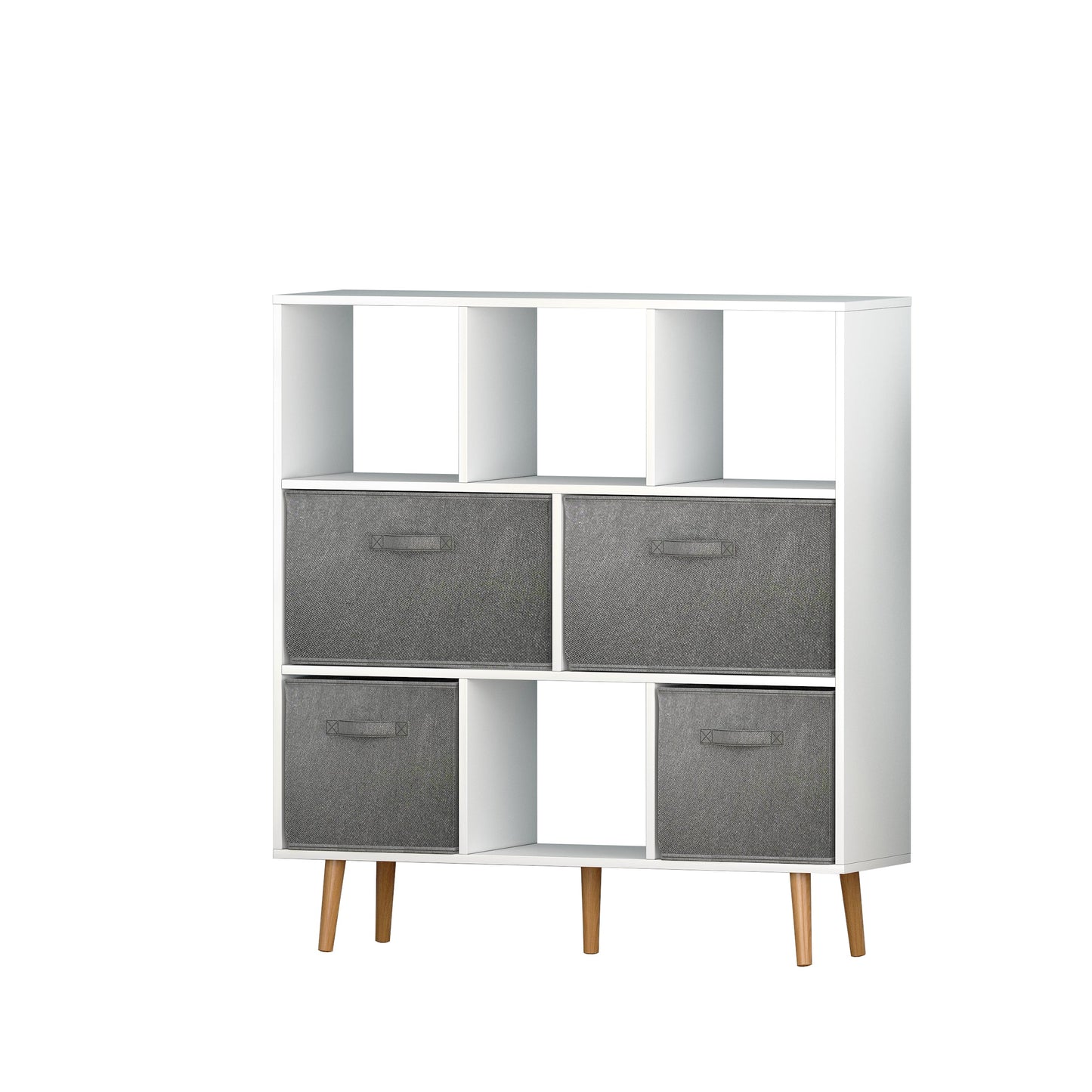 Arctic Aura: White Bookshelf