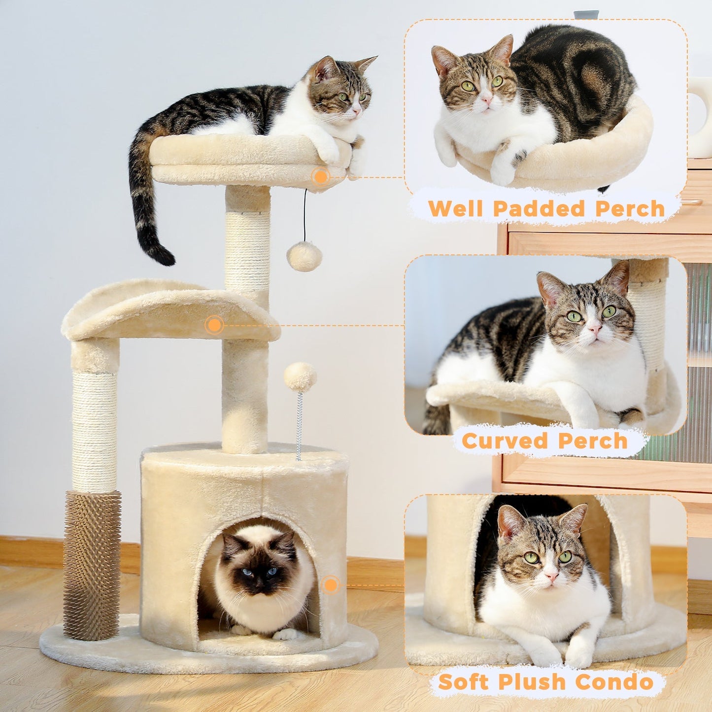 Cat Tower with Interactive Cat Toy