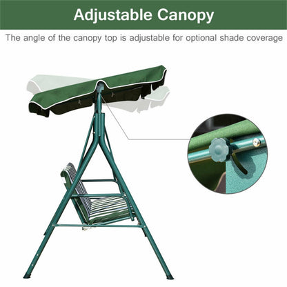2-Seat Outdoor Swing Chair with awning