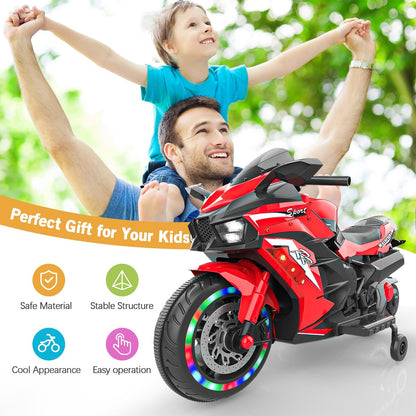 Kids Red Bluetooth Ride On Motorcycle - MONLANE