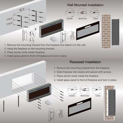 Electric Wall Mounted Fireplace