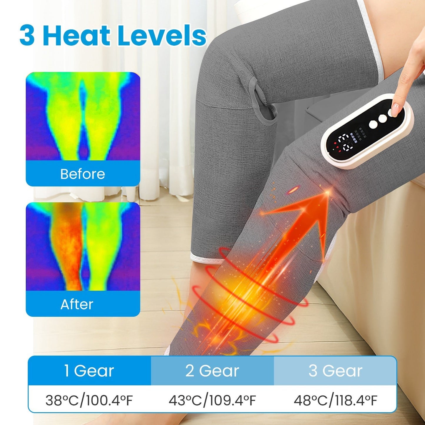 Cordless Air Compression Leg Massager - MONLANE