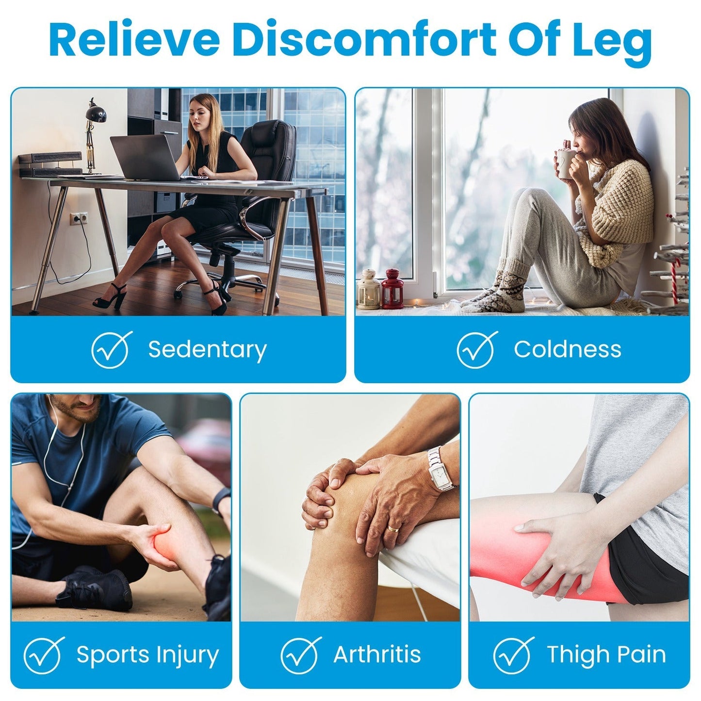 Cordless Air Compression Leg Massager - MONLANE