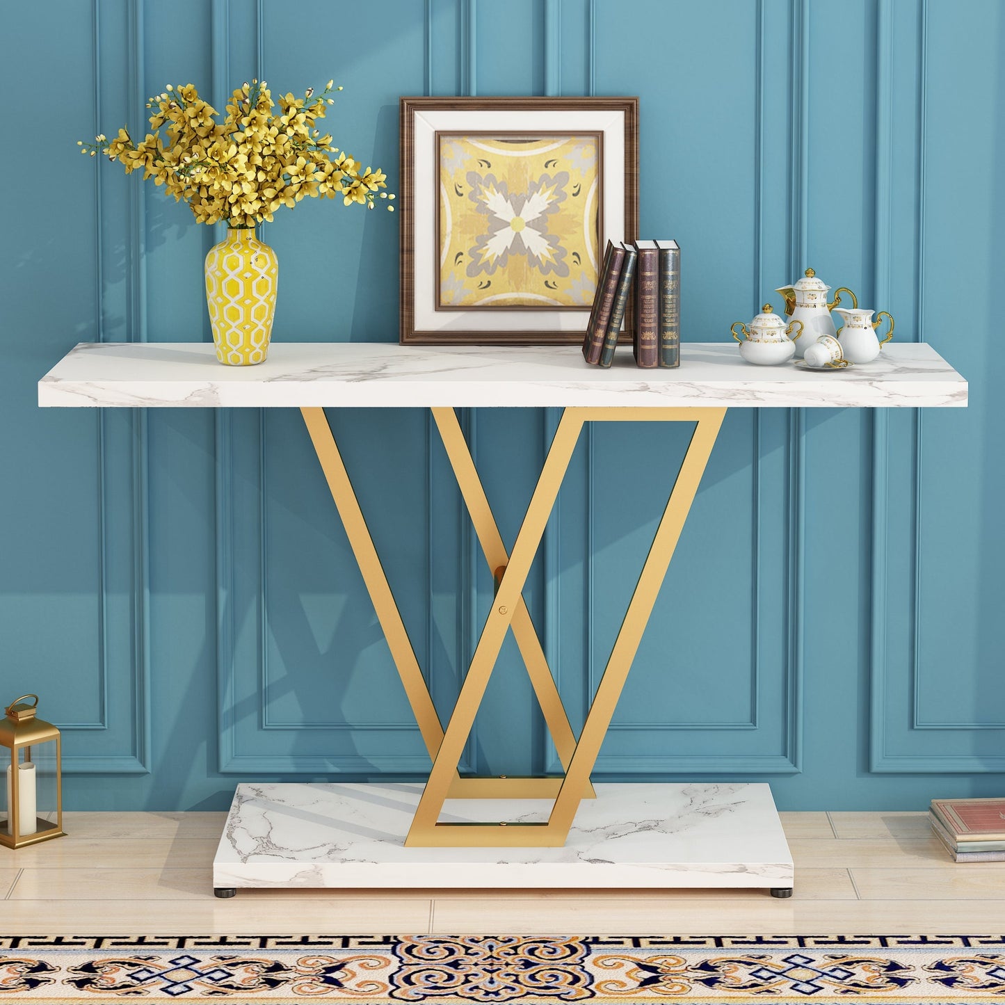 Industrial Hallway Table for Entryway