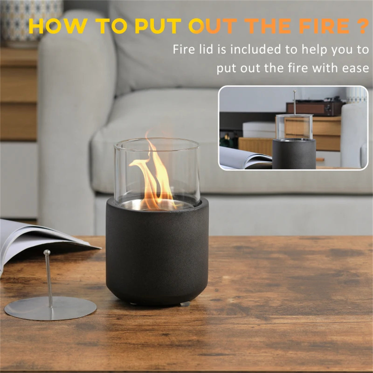 Mini Tabletop Fireplace