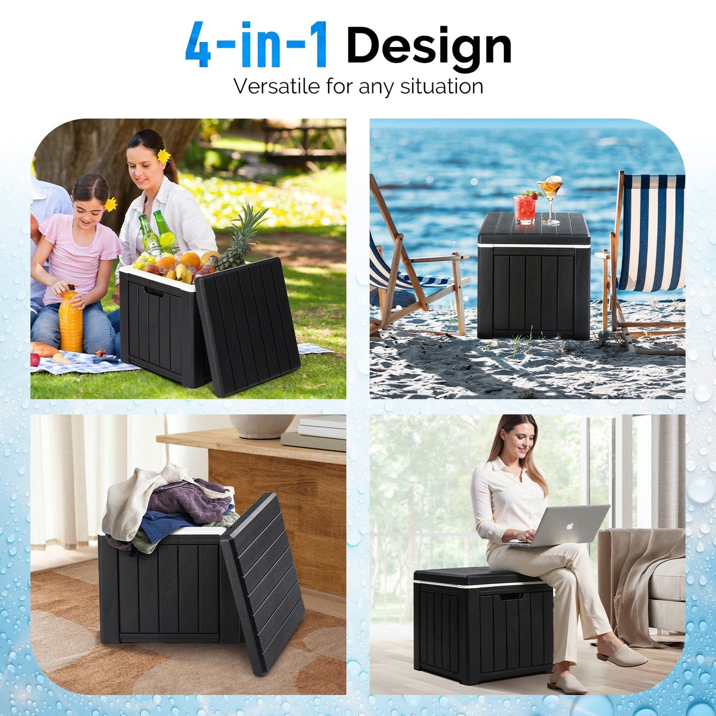 Portable Ice Chest with Built-in Handle