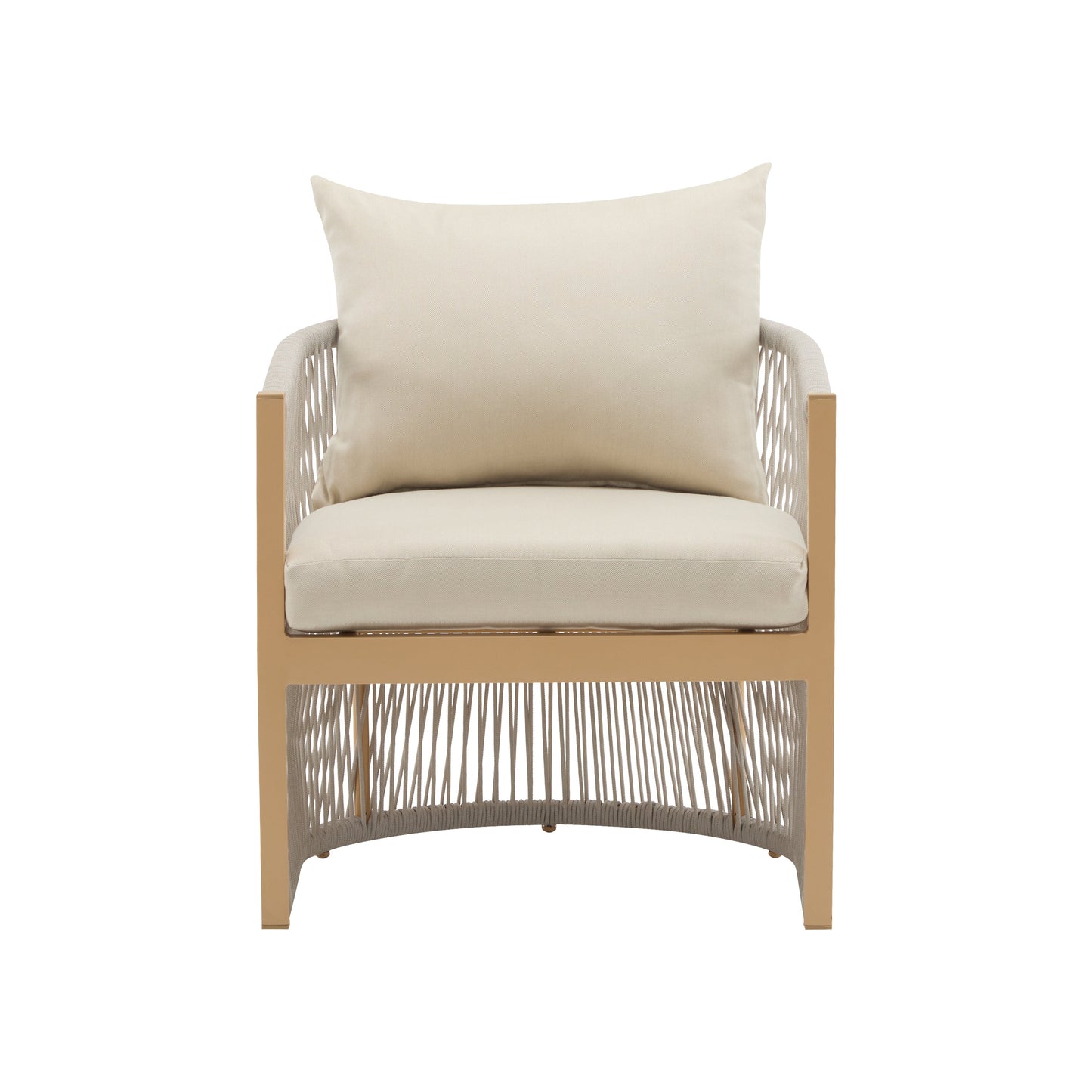 Modern Curved Aluminum Lounge Chair