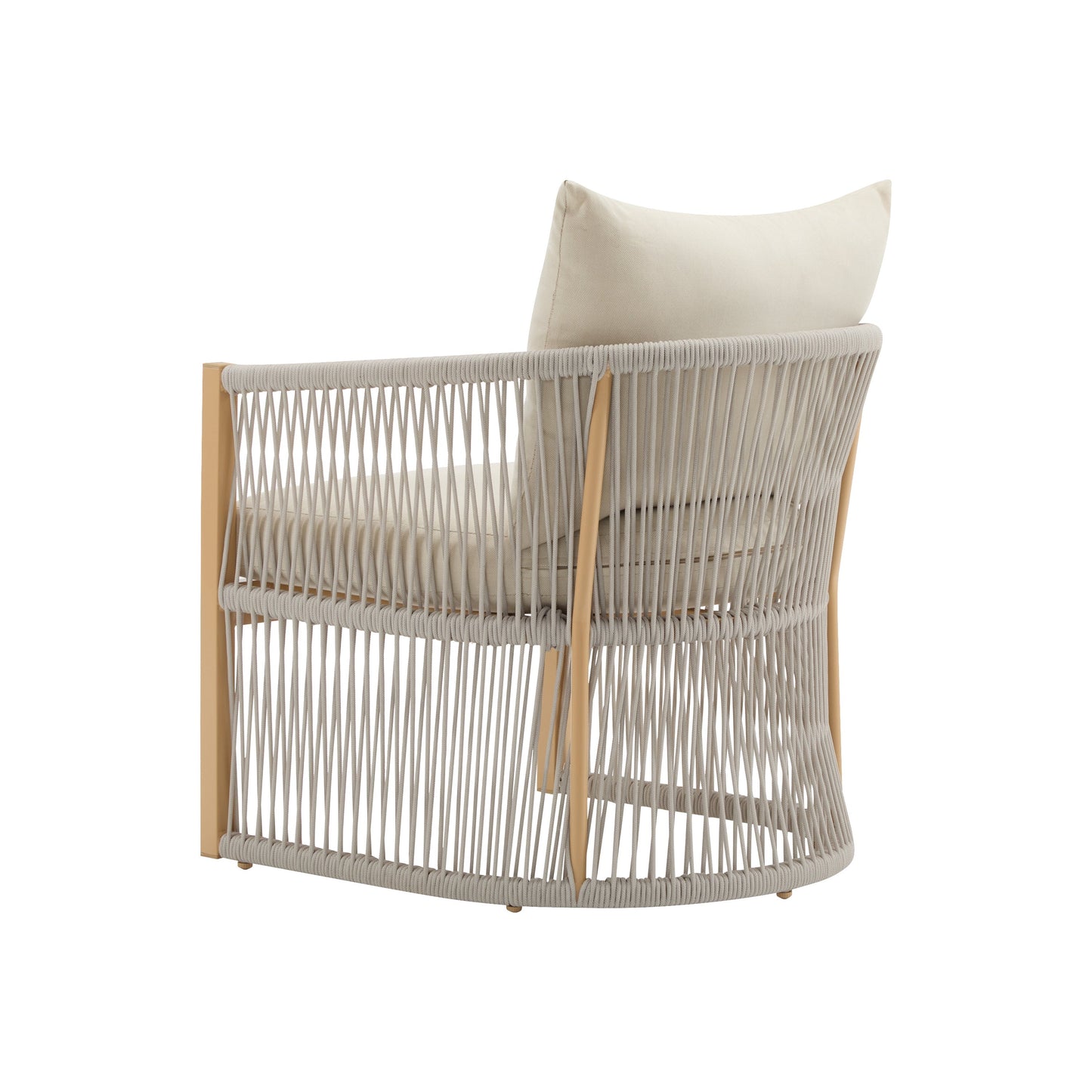 Modern Curved Aluminum Lounge Chair