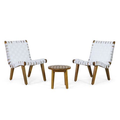 Outdoor Acacia Rope Weave 3 Piece Set