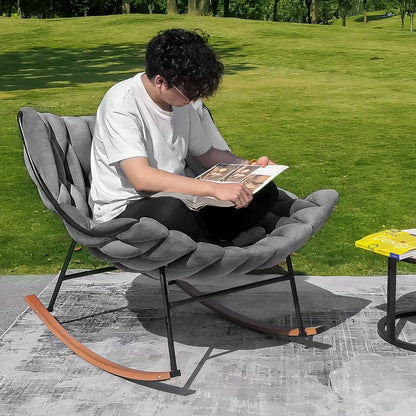 Outdoor Patio Egg Rocking Chair