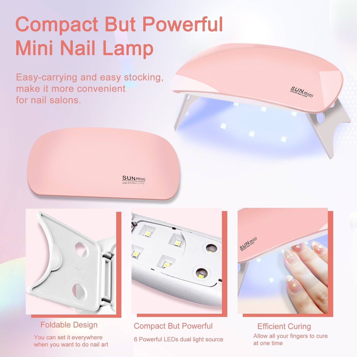 6 PCS Poly Gel Nail Kit with UV Lamp - MONLANE