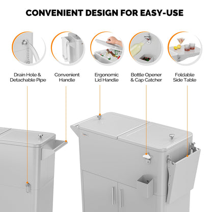 80QT COOLER CART
