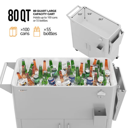 80QT COOLER CART