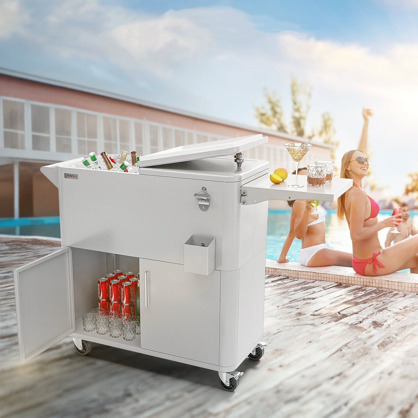 80QT COOLER CART