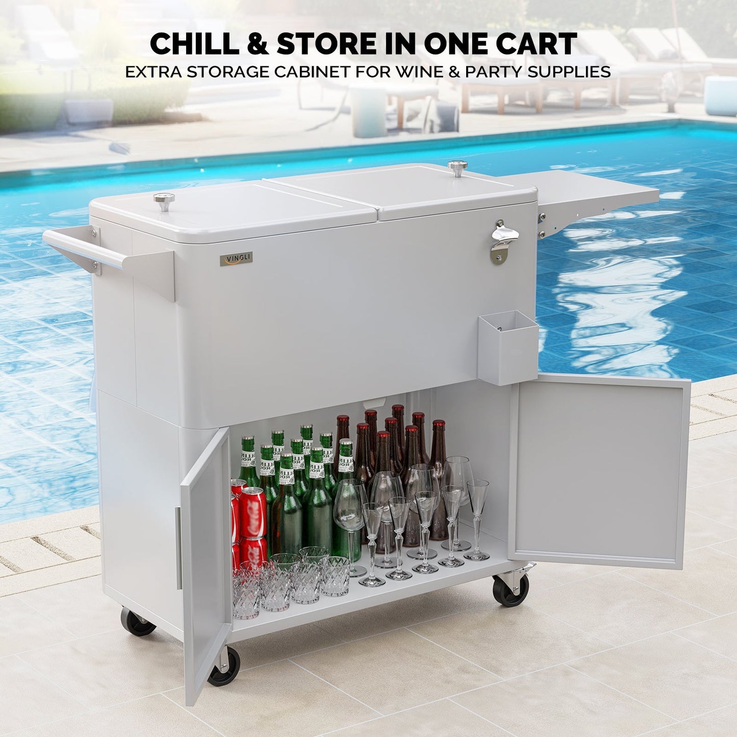 80QT COOLER CART
