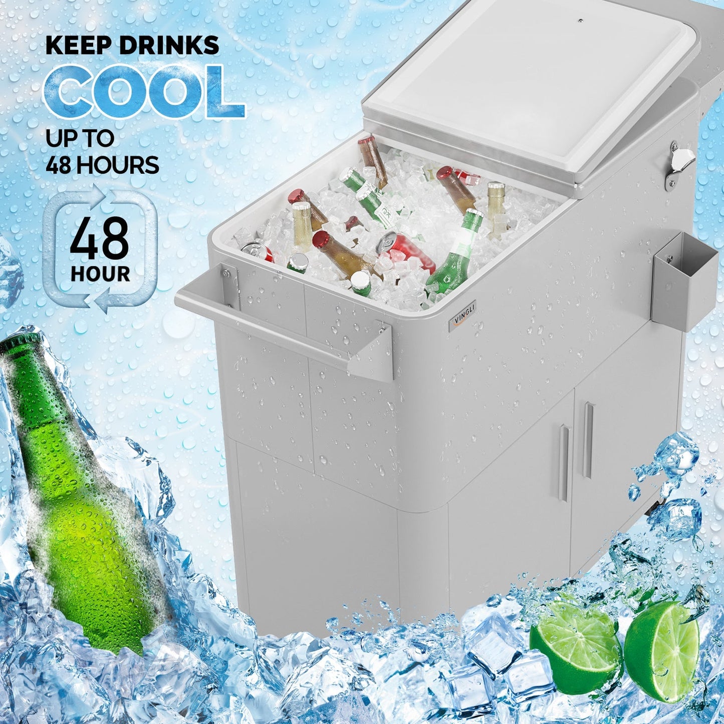 80QT COOLER CART