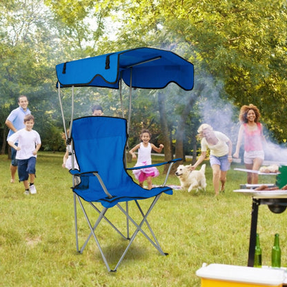 Foldable Beach Canopy Chair Sun Protection Camping Lawn Canopy Chair