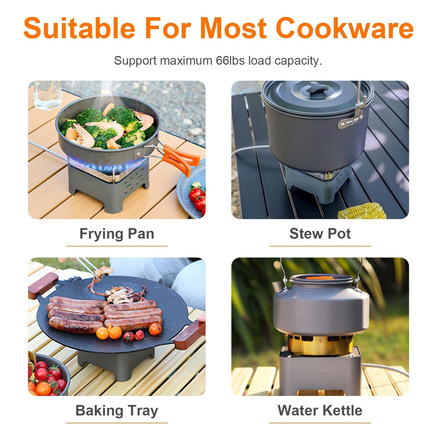 Portable Camping Stove With Cassette Adapter